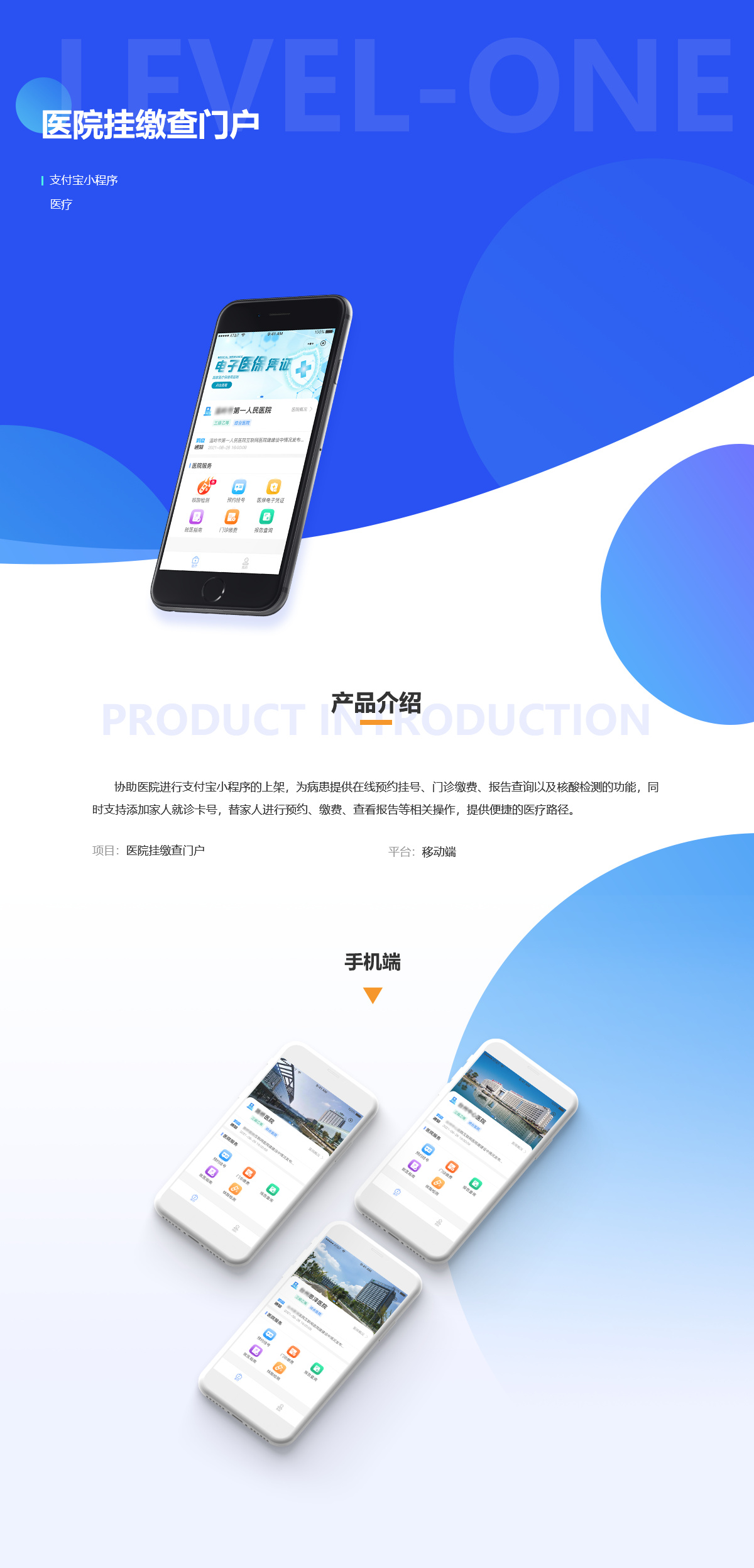 医院挂缴查门户案例展示图