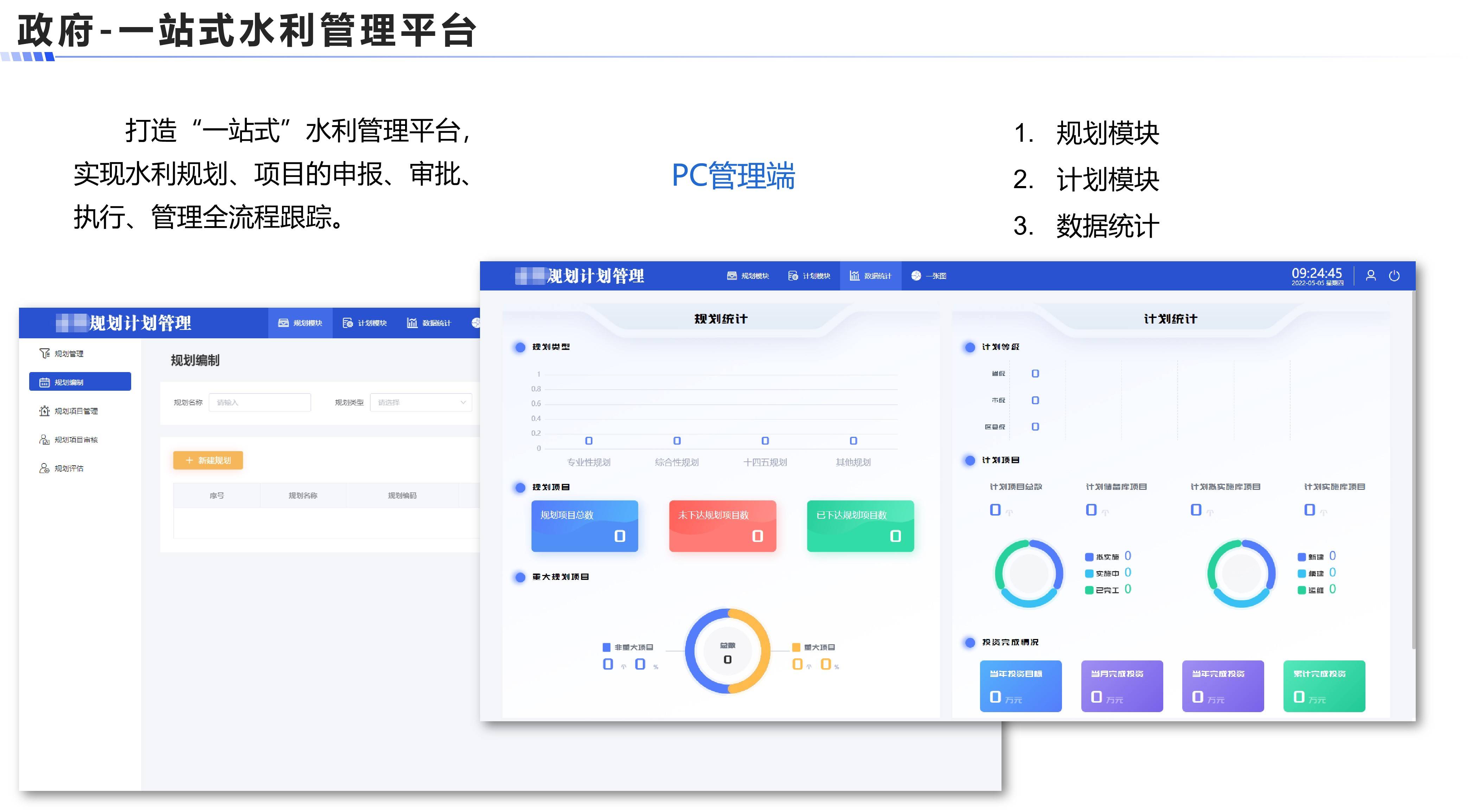 一站式水利管理平台案例展示图