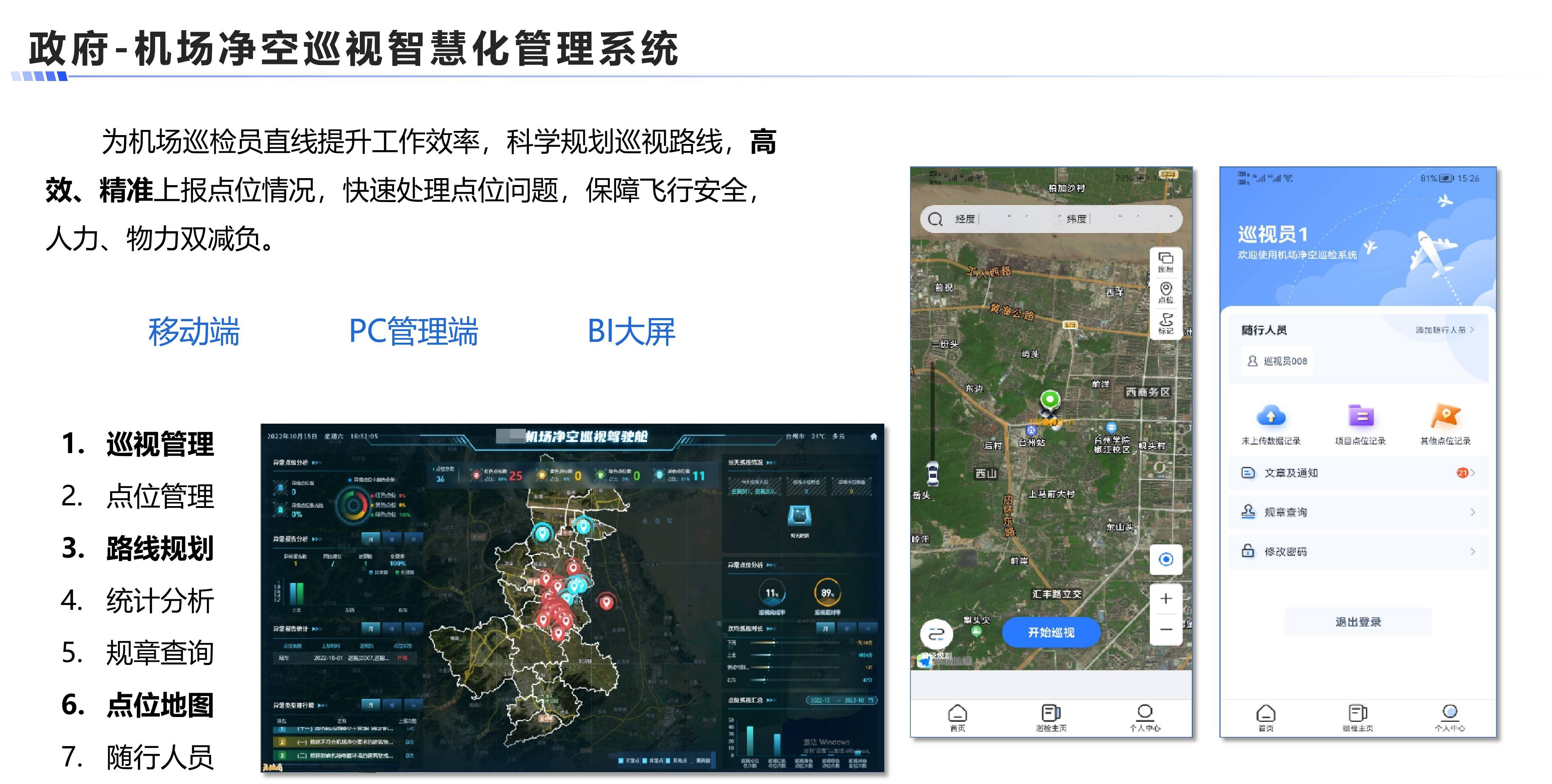机场净空巡视智慧化管理系统案例展示图